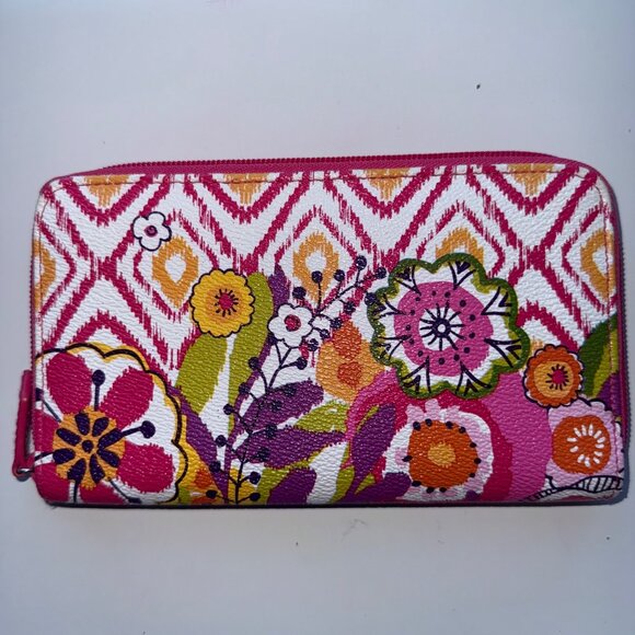 Vera Bradley Mandy Tote With Wallet in the Discontinued "Clementine" pattern. - Picture 15 of 16